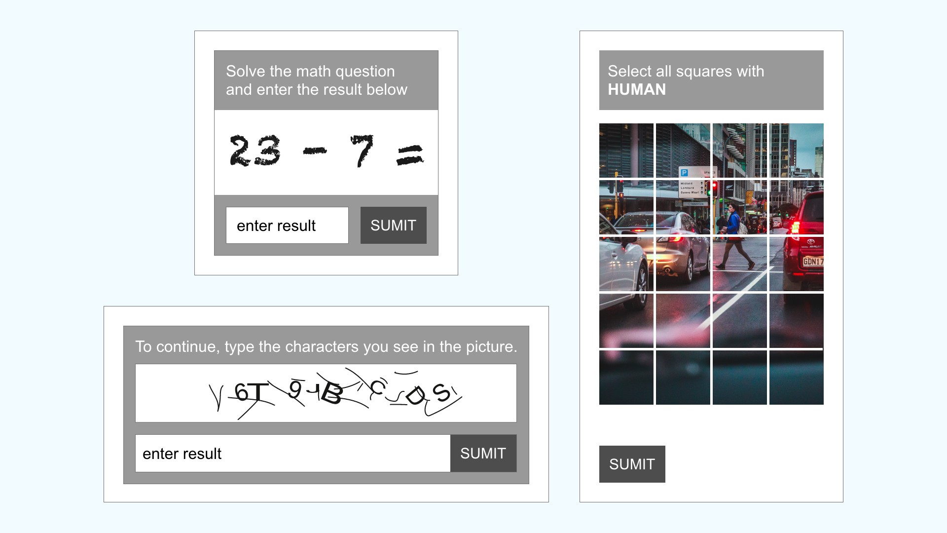 Types of captcha